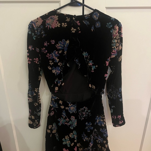 Rebecca Minkoff Black Floral Mini Dress - Picture 4 of 5